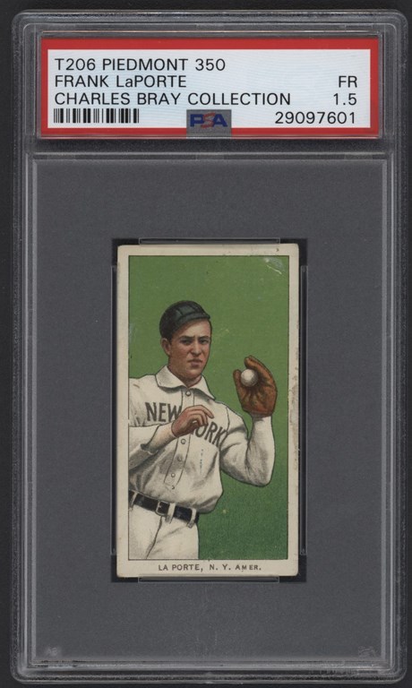 Baseball and Trading Cards - T206 Piedmont 350 Frank LaPorte PSA FR 1.5 From The Charles Bray Collection
