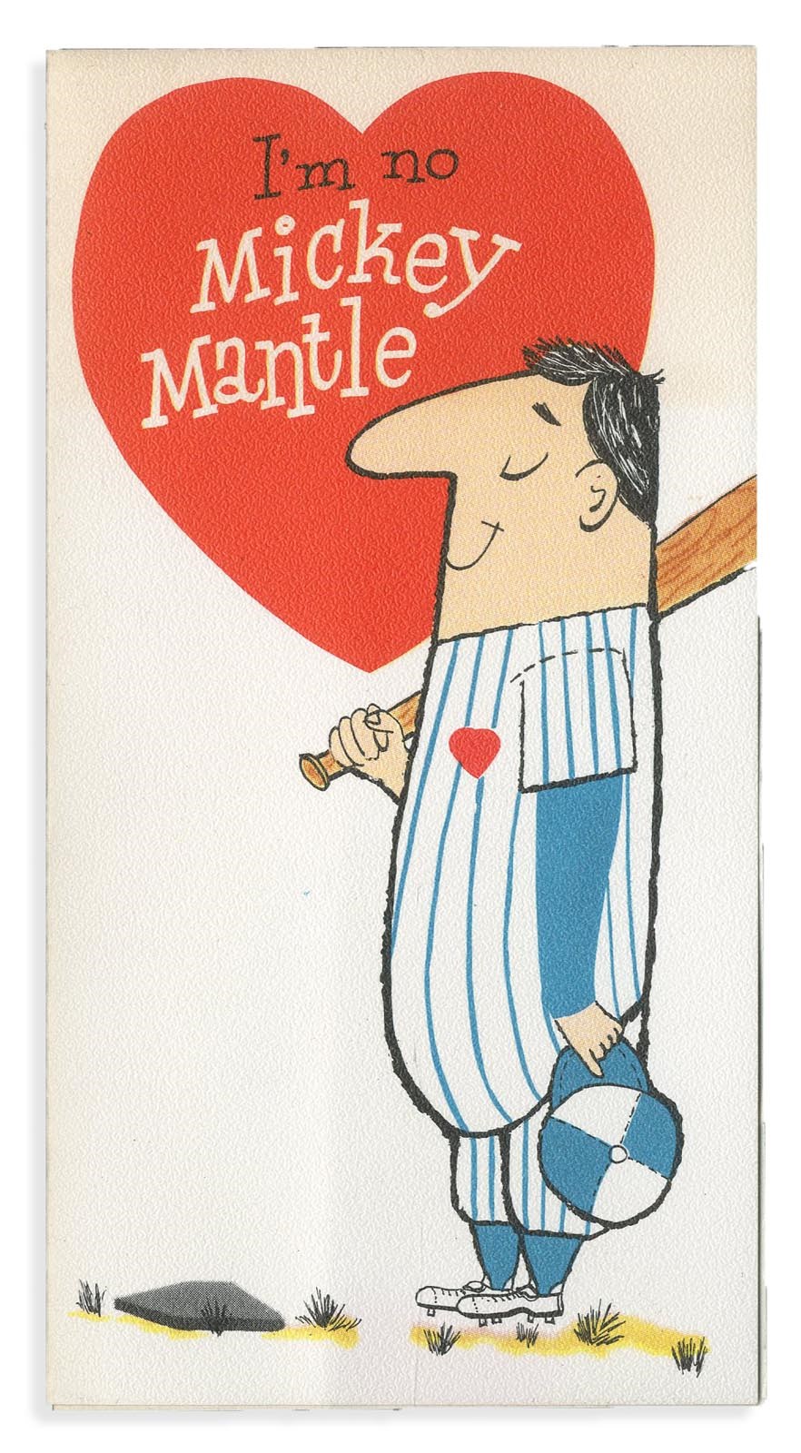 Mantle and Maris - Rare 1960s Mickey Mantle Valentines Day Card
