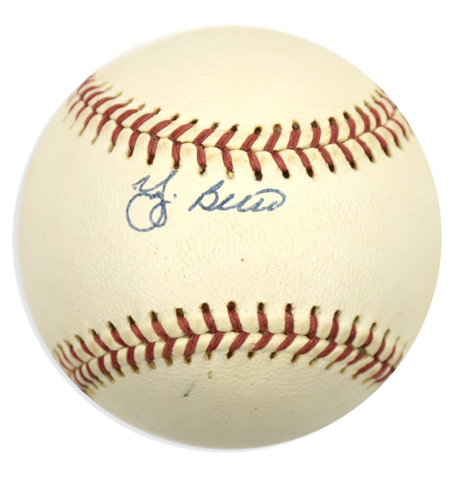 Baseball Autographs - Yogi Berra Signed Cronin American League Reach Baseball