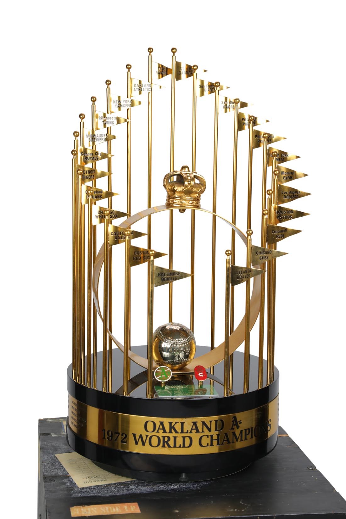 Sports Rings And Awards - 1972 Oakland Athletics World Series "Owners Trophy" Presented to Darold Knowles (Knowles LOA)