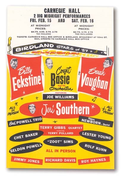 Music - 1957 Birdland Handbill