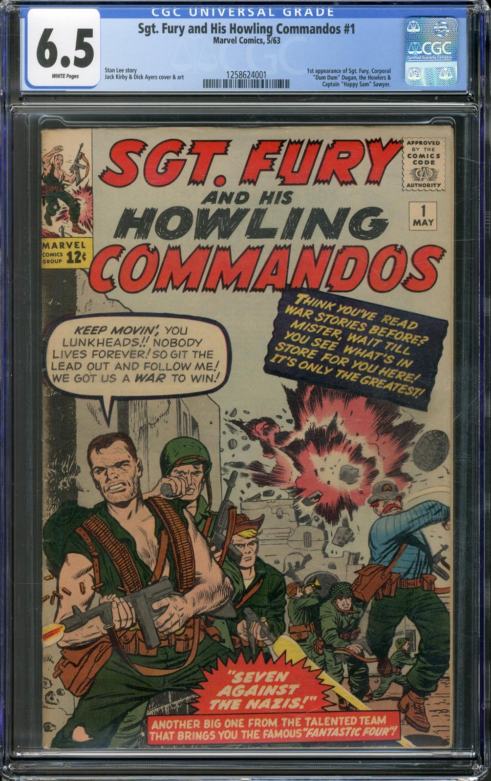 Rock And Pop Culture - 1963 Sgt. Fury and His Howling Commandos #1 (CGC 6.5)