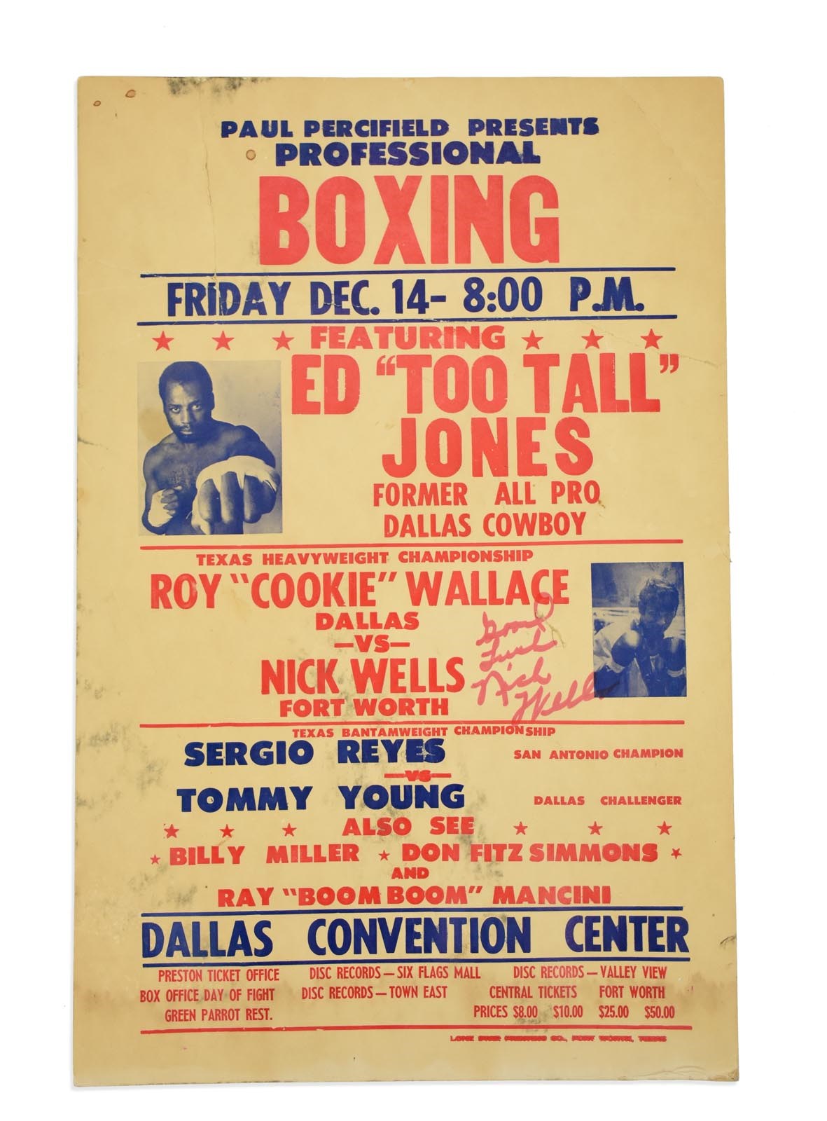 Muhammad Ali & Boxing - 1979 Ed "Too Tall" Jones Boxing Site Poster