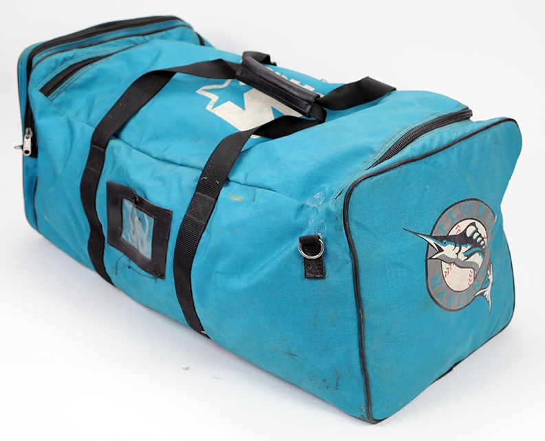 Baseball Equipment - 1990's Florida Marlin Team Used Equipment Bag