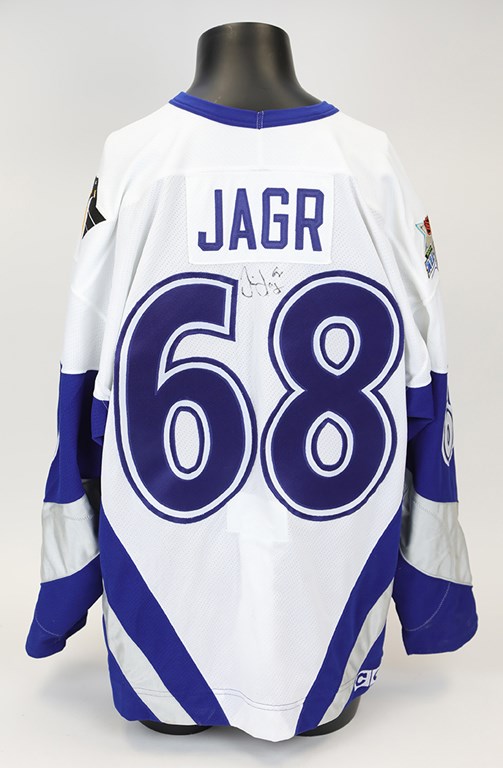 Hockey - 1999 Jaromir Jagr All-Star Game "Pre Game Skate" Worn Jersey