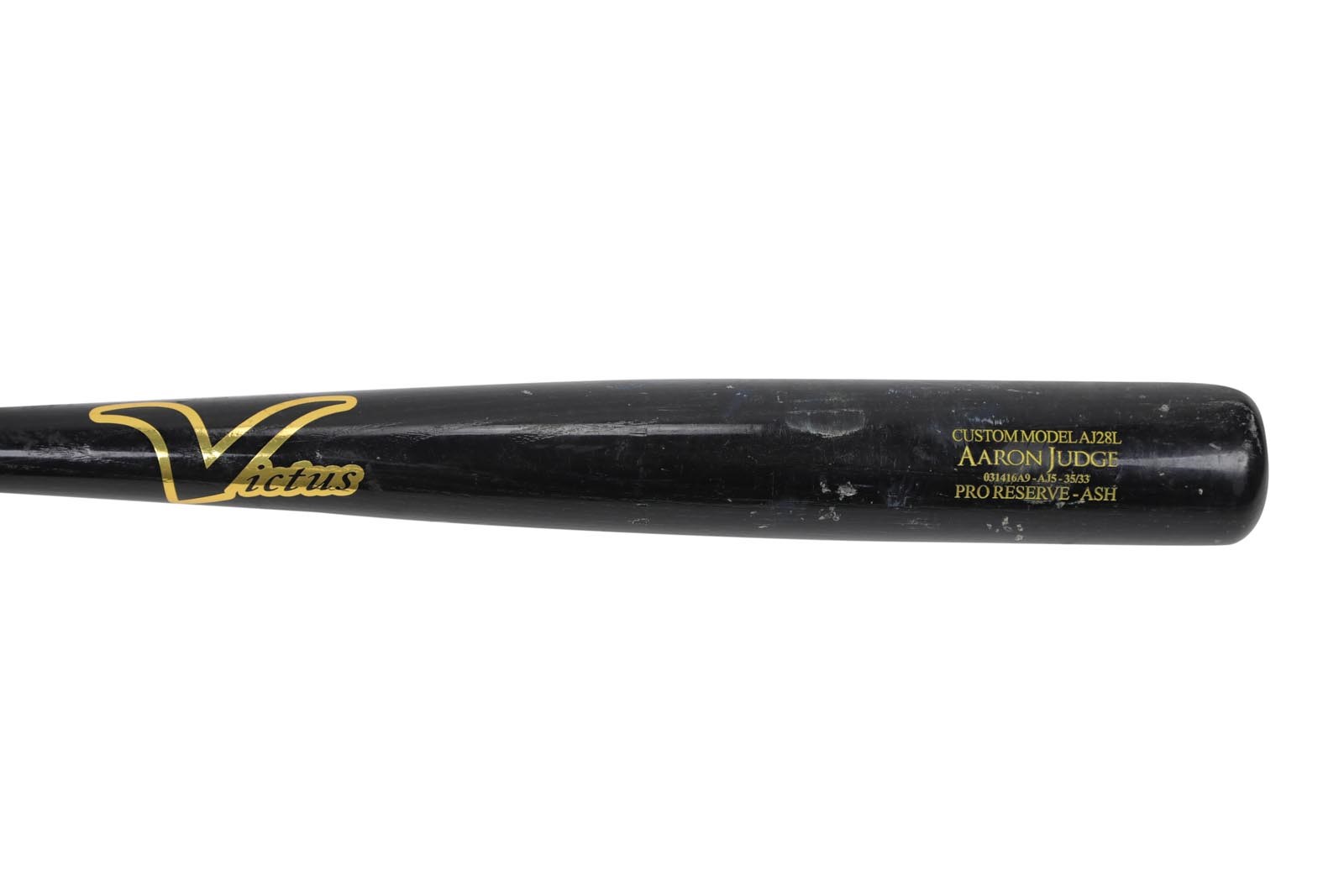 NY Yankees, Giants & Mets - 2016 Aaron Judge Game Used Victus Bat (PSA GU 9.5)