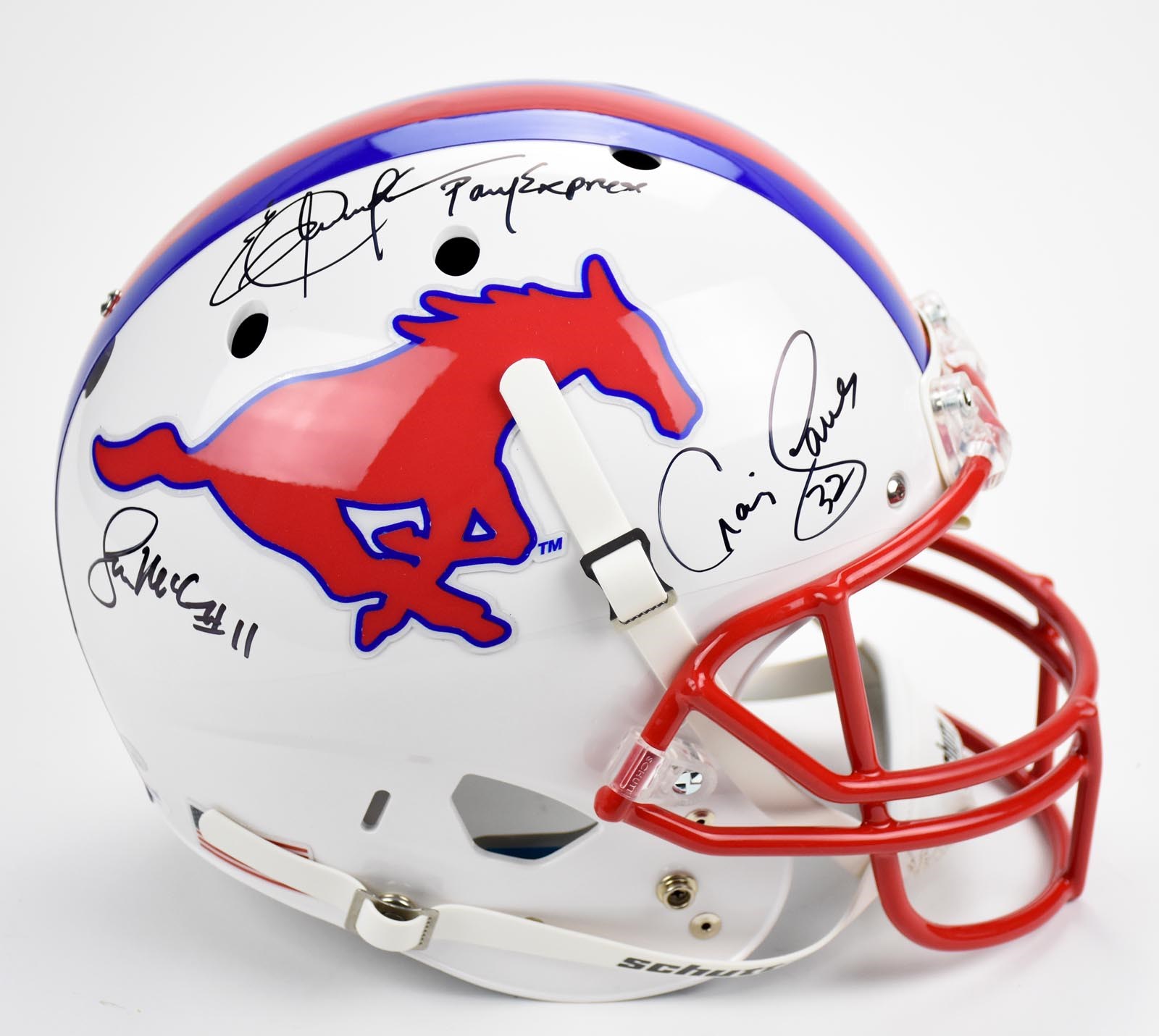 Eric Dickerson Signed SMU Helmet With Others PSA/DNA