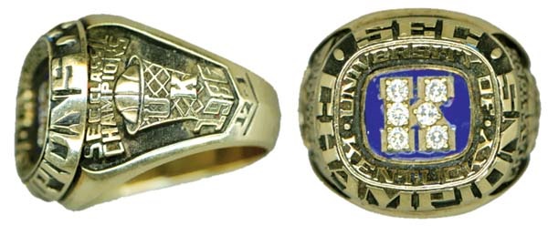 - 1986 Kentucky Wildcats SEC Basketball Championship Ring