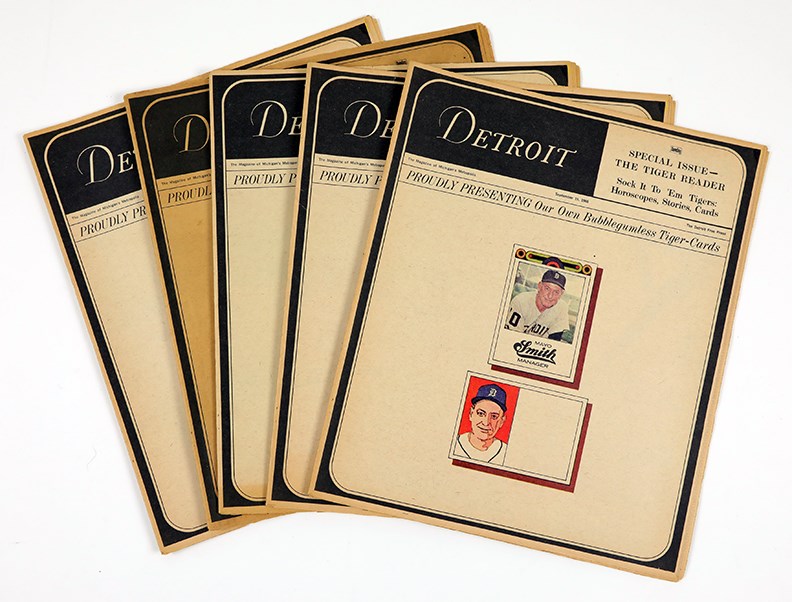 Baseball and Trading Cards - 1968 Detroit Free Press "Bubblegumless Tiger-Cards" Sets In Original Magazines