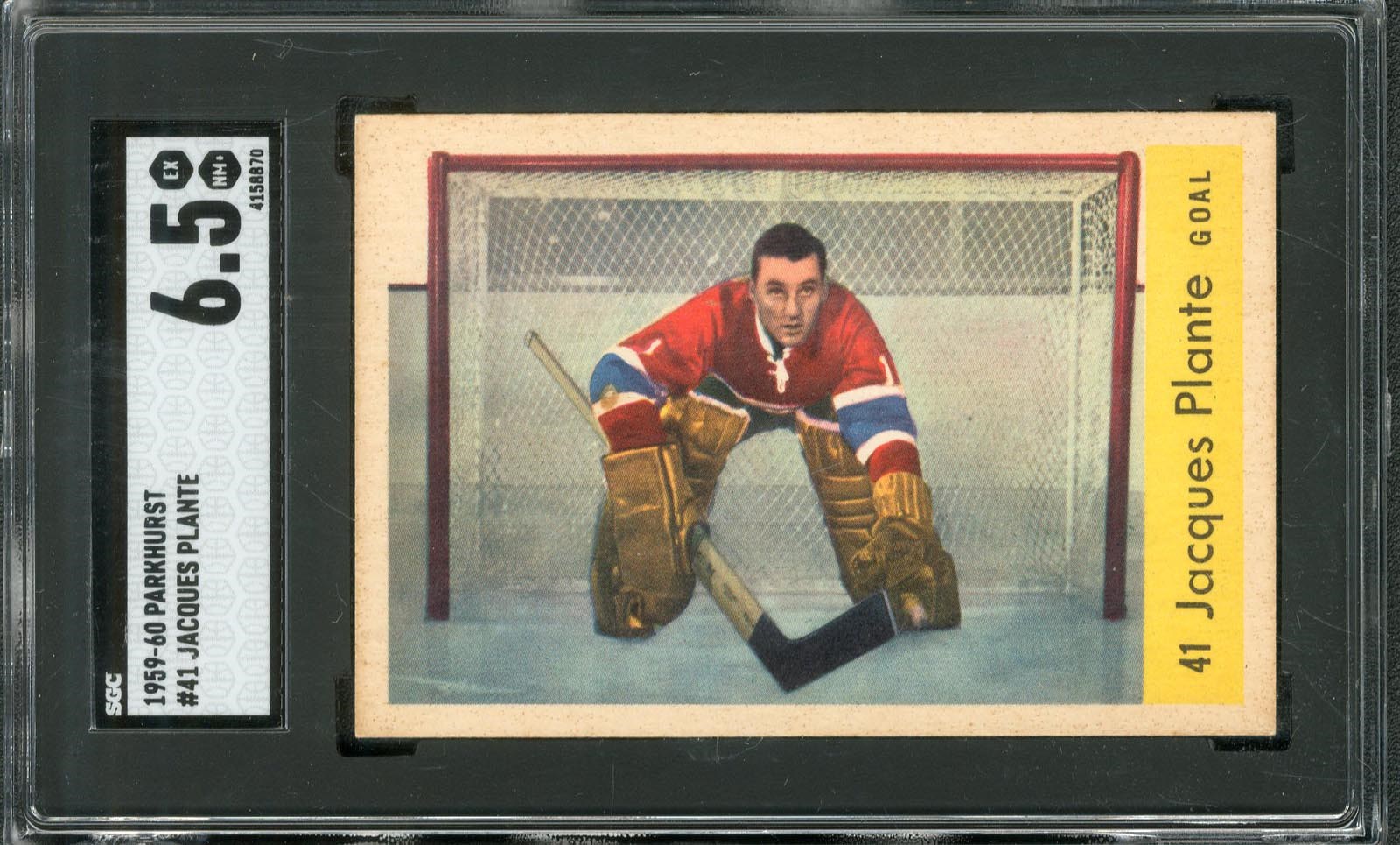 Hockey Cards - 1959-60 Parkhurst #41 Jacques Plante EX-NM+ 6.5