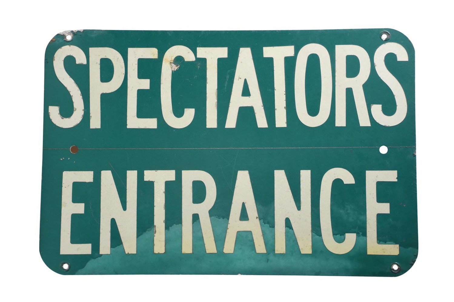 Stadium Artifacts - 1950s Fenway Park "Spectators" Sign