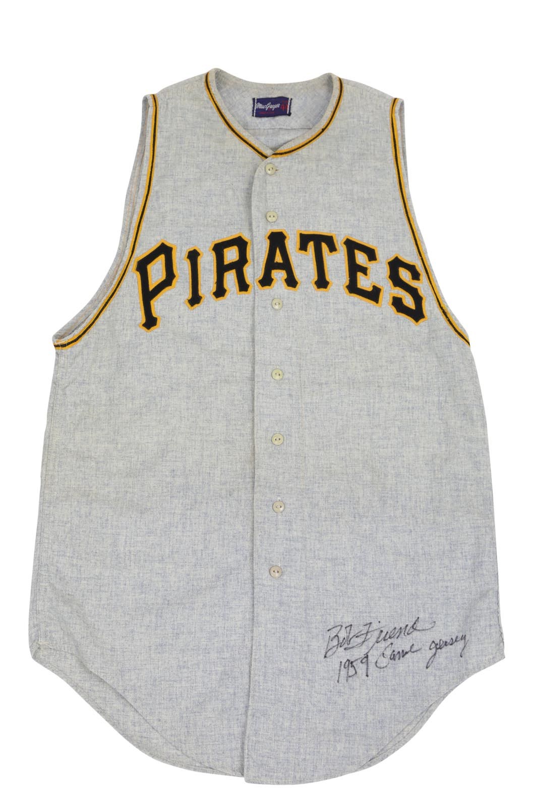 Clemente and Pittsburgh Pirates - 1959 Bob Friend Pittsburgh Pirates Game Worn Jersey