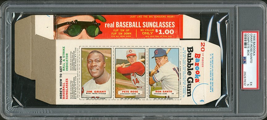 Baseball and Trading Cards - 1966 Bazooka Complete Box PSA 5 w/ Pete Rose