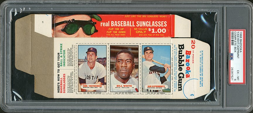 Baseball and Trading Cards - 1966 Bazooka Complete Box PSA 6 w/ Yaz