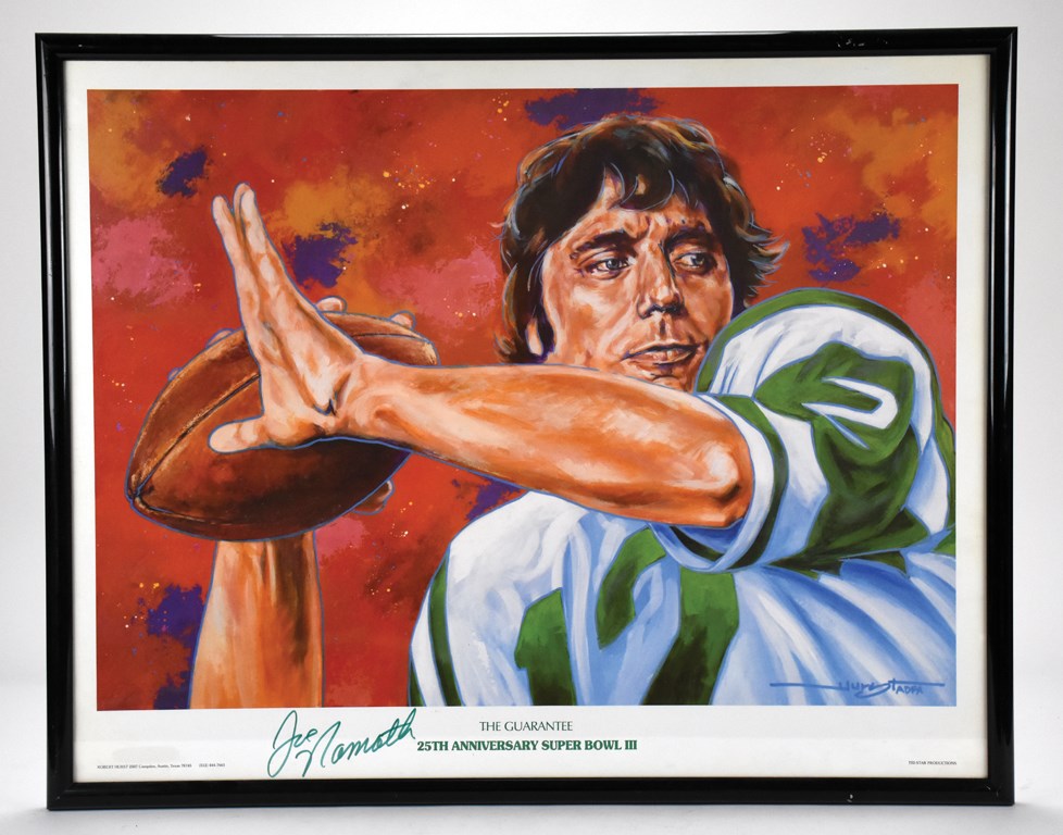 Autographs Football - "The Guarantee" Joe Namath Signed Super Bowl III Commemorative Poster