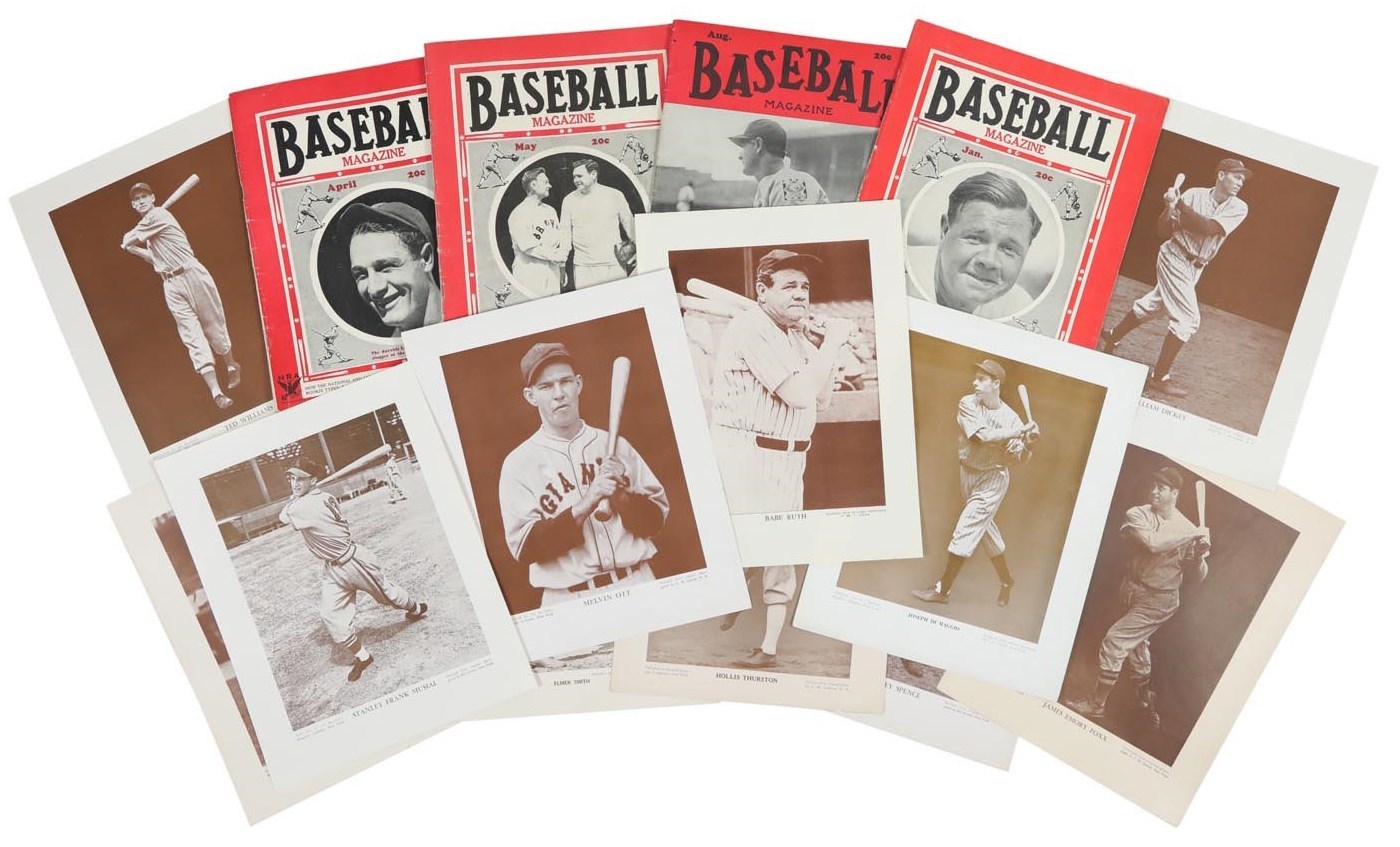 1930's - 40's Baseball Magazine Premiums & Key Ruth/Gehrig Issues