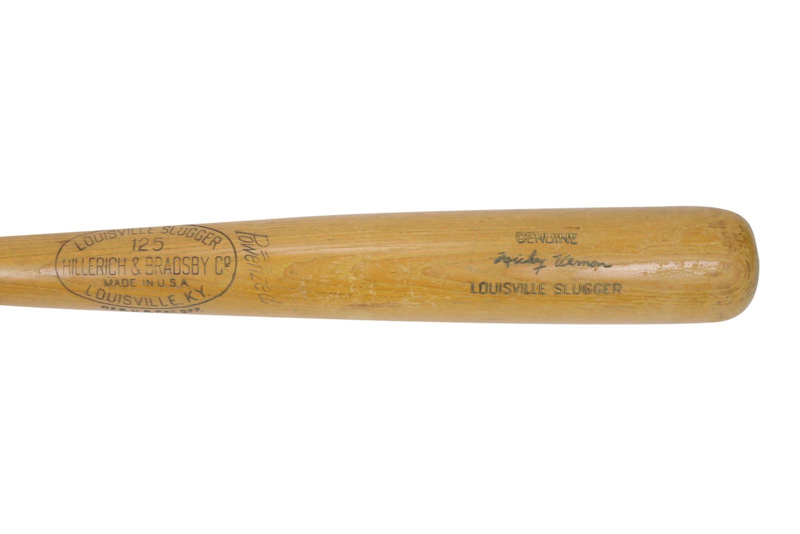 Baseball Equipment - 1950s Mickey Vernon Game Used Bat