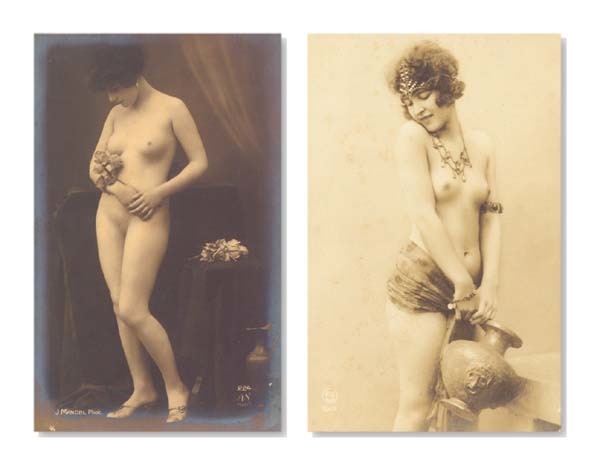 Erotica - 1920s Real Photo French Nude Postcards