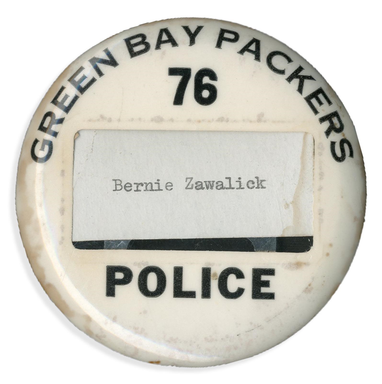 1960s Green Bay Packers Police Button