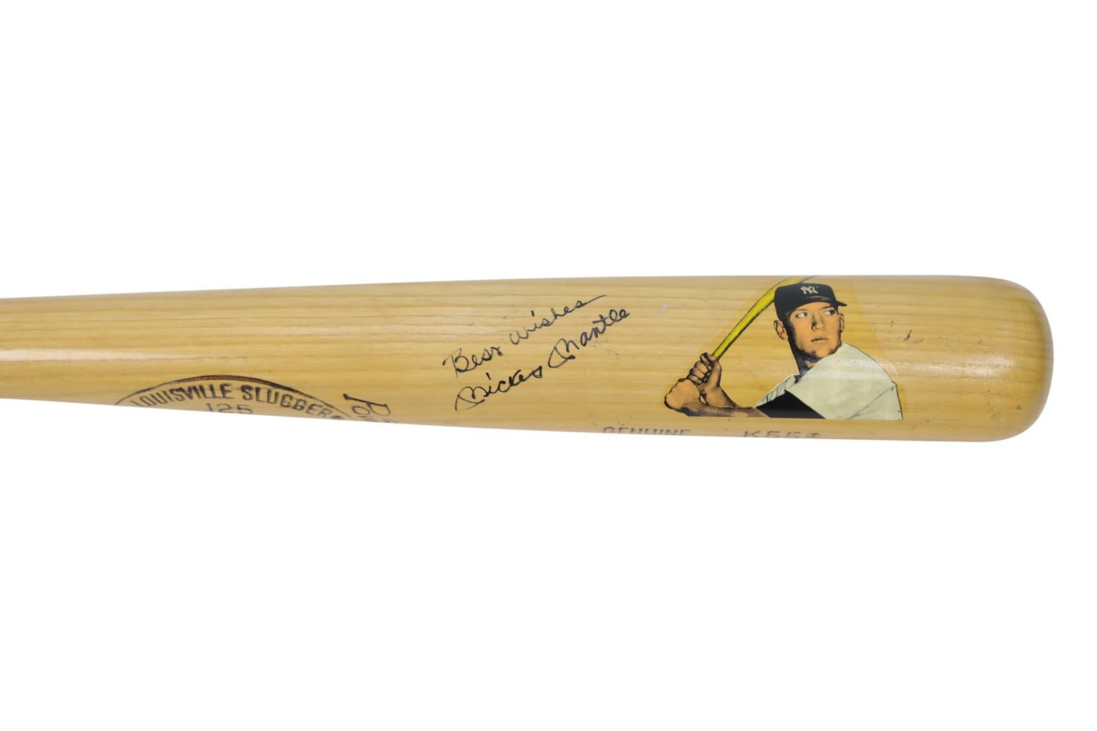 Mantle and Maris - Mickey Mantle Vintage Signed Bat (PSA)