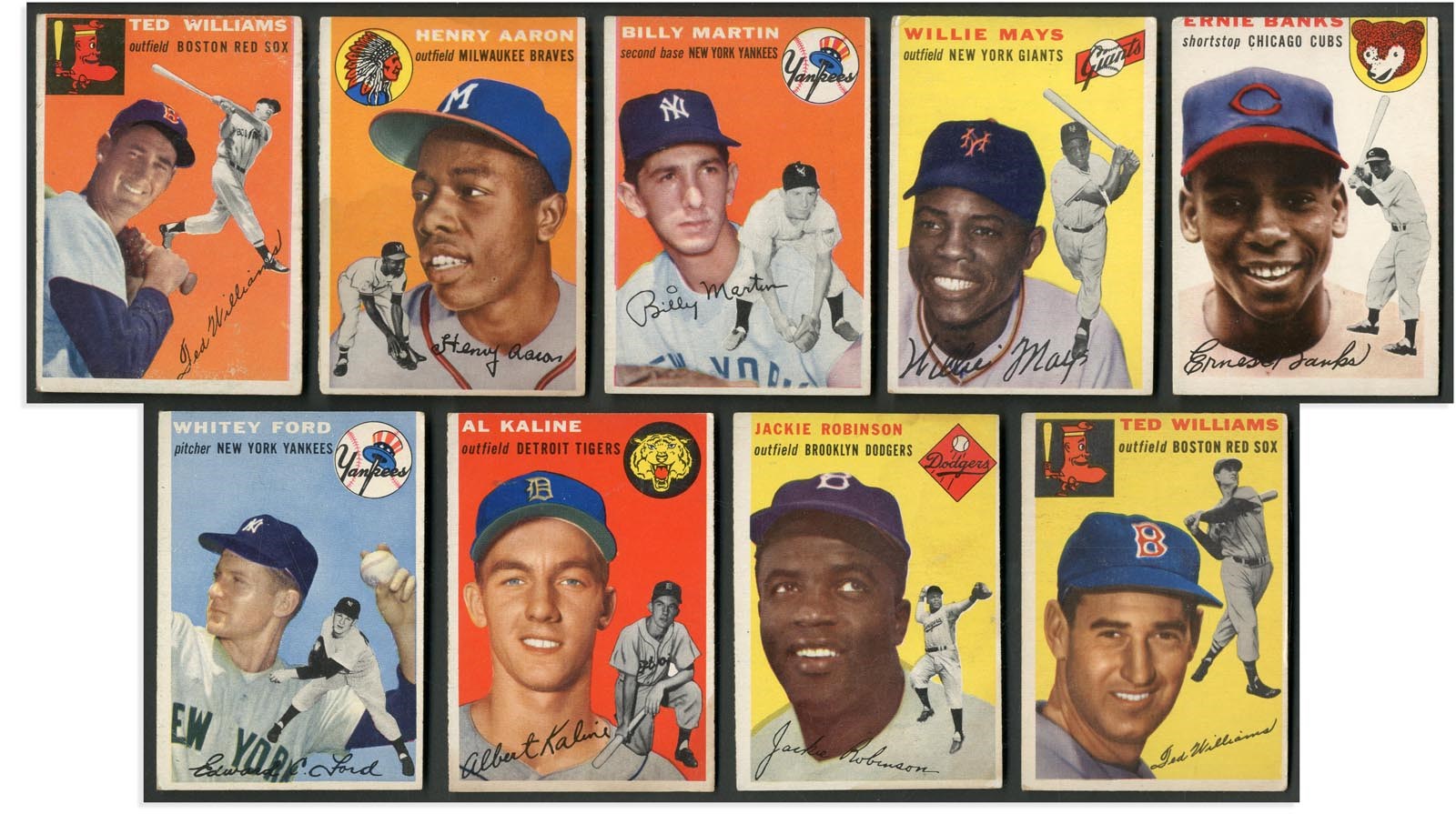 Baseball and Trading Cards - 1954 Topps Partial Set w/Hank Aaron RC (210+)