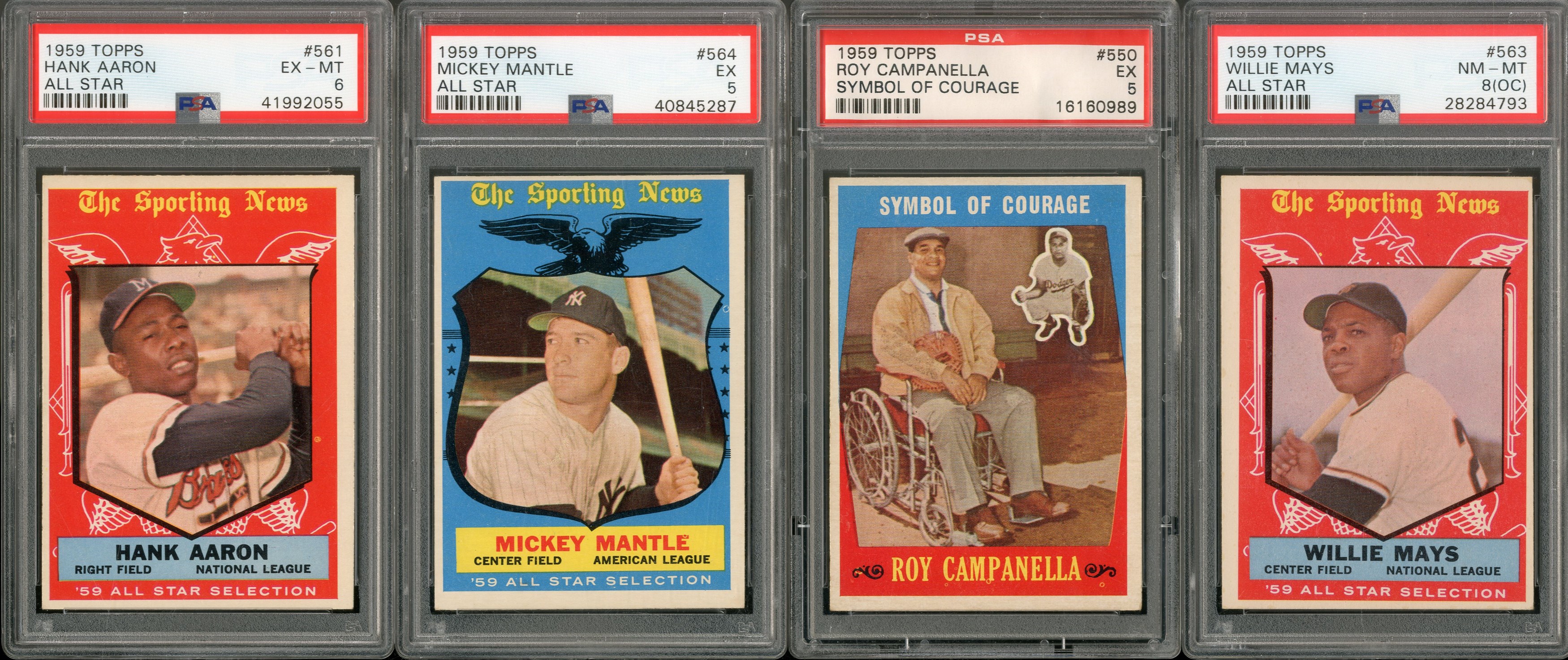Baseball and Trading Cards - 1959 Topps Baseball Complete Set w/Seven PSA Graded (572)
