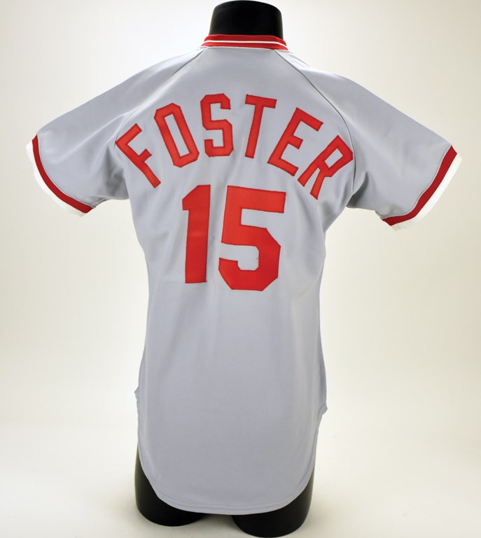 Baseball Memorabilia - 1982 Cincinnati Reds George Foster Game Issue Jersey From The Bernie Stowe Collection