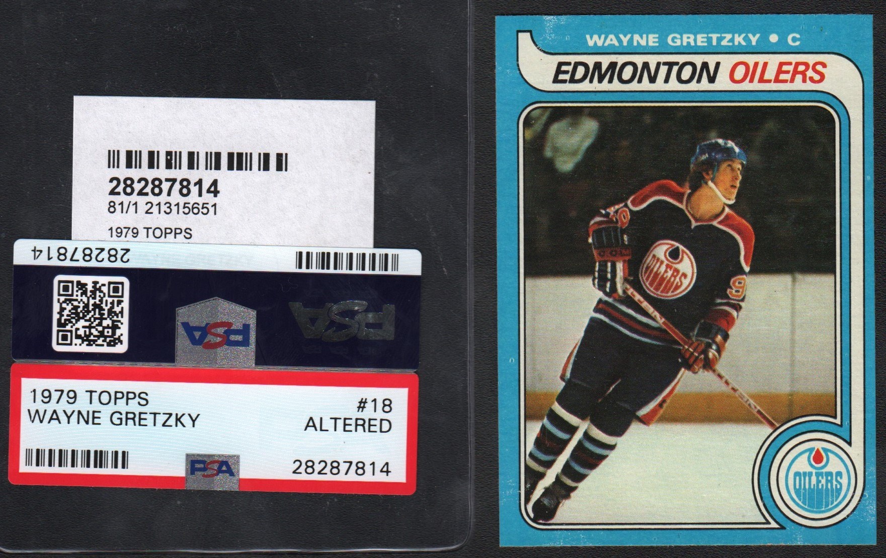 Hockey Cards - 1979 Topps #18 Wayne Gretzky RC - PSA ALTERED
