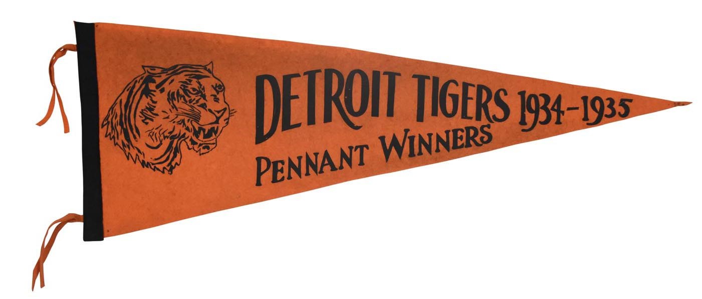 1934-35 Detroit Tigers Pennant Winners Pennant