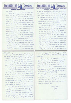 Jackie Robinson - Circa 1954 Jackie Robinson Fantastic Handwritten Letter