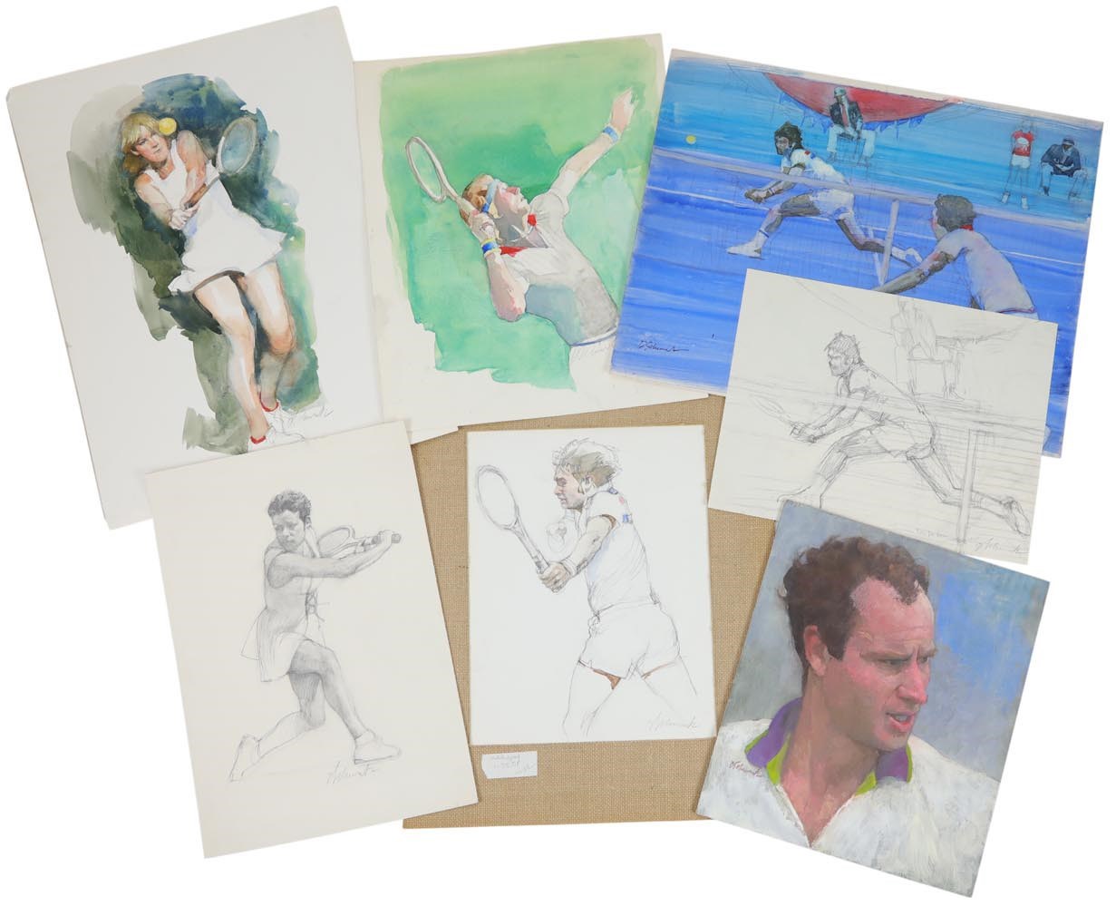 Sports Fine Art - Portfolio of Tennis Artwork by Supreme Illustrator Daniel Schwartz (7)