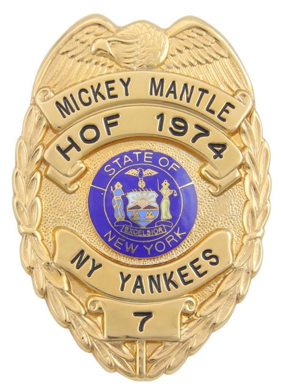 Mantle and Maris - Mickey Mantle New York Police Badge