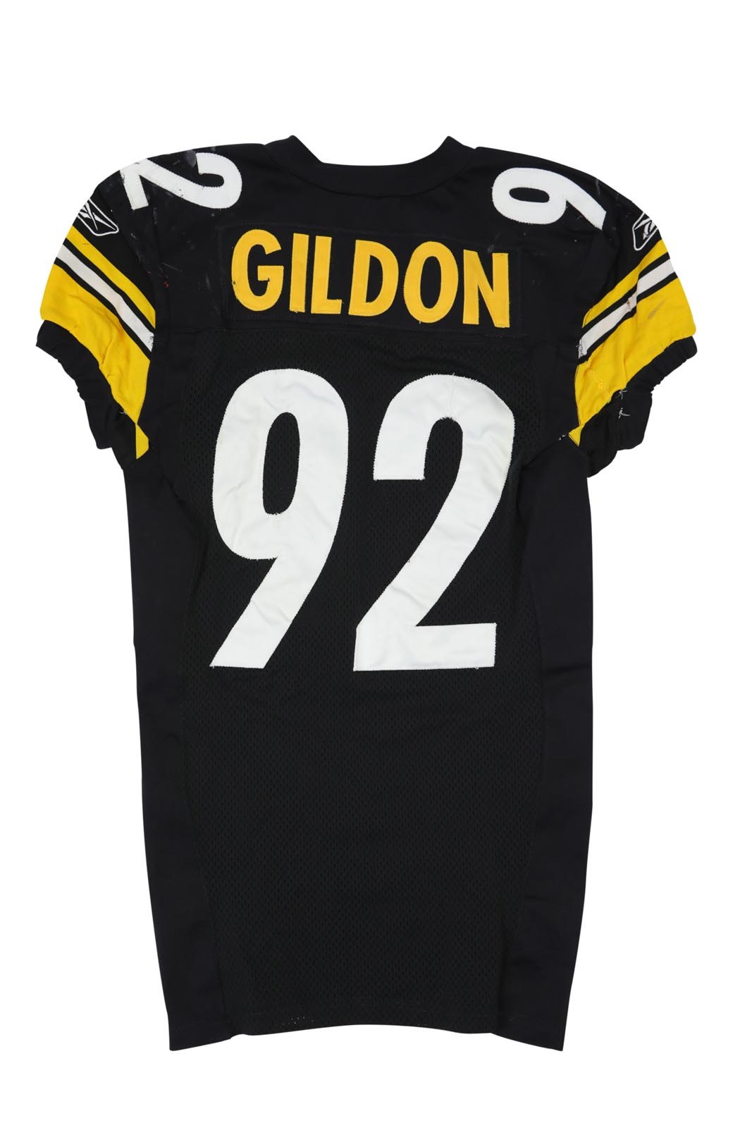2001 Jason Gildon Game Used Pittsburgh Steelers Jersey - Including AFC Playoffs (Photo-Matched to Five Games, Steelers COA)