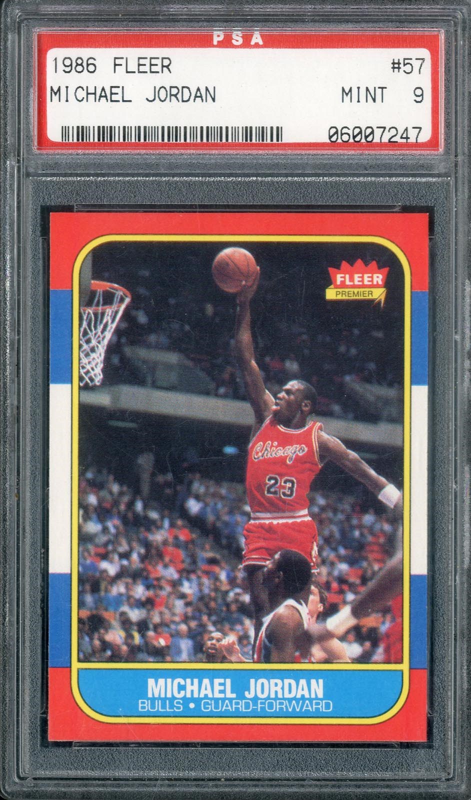 Basketball Cards - 1986 Fleer Michael Jordan #57 RC PSA MINT 9