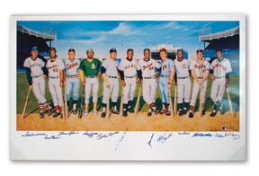 500 Home Run Club Signed Lithograph (24x38")