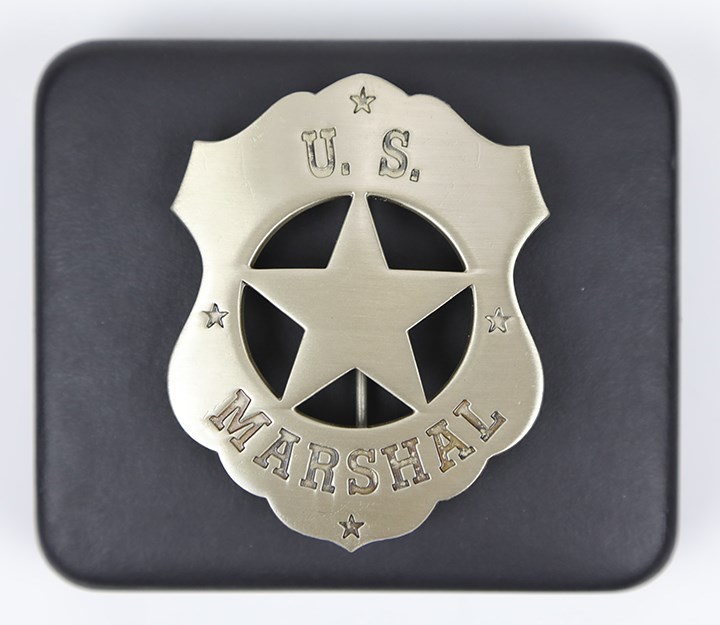 James Arness U.S. Marshal's Badge (Arness Signed Certificate)