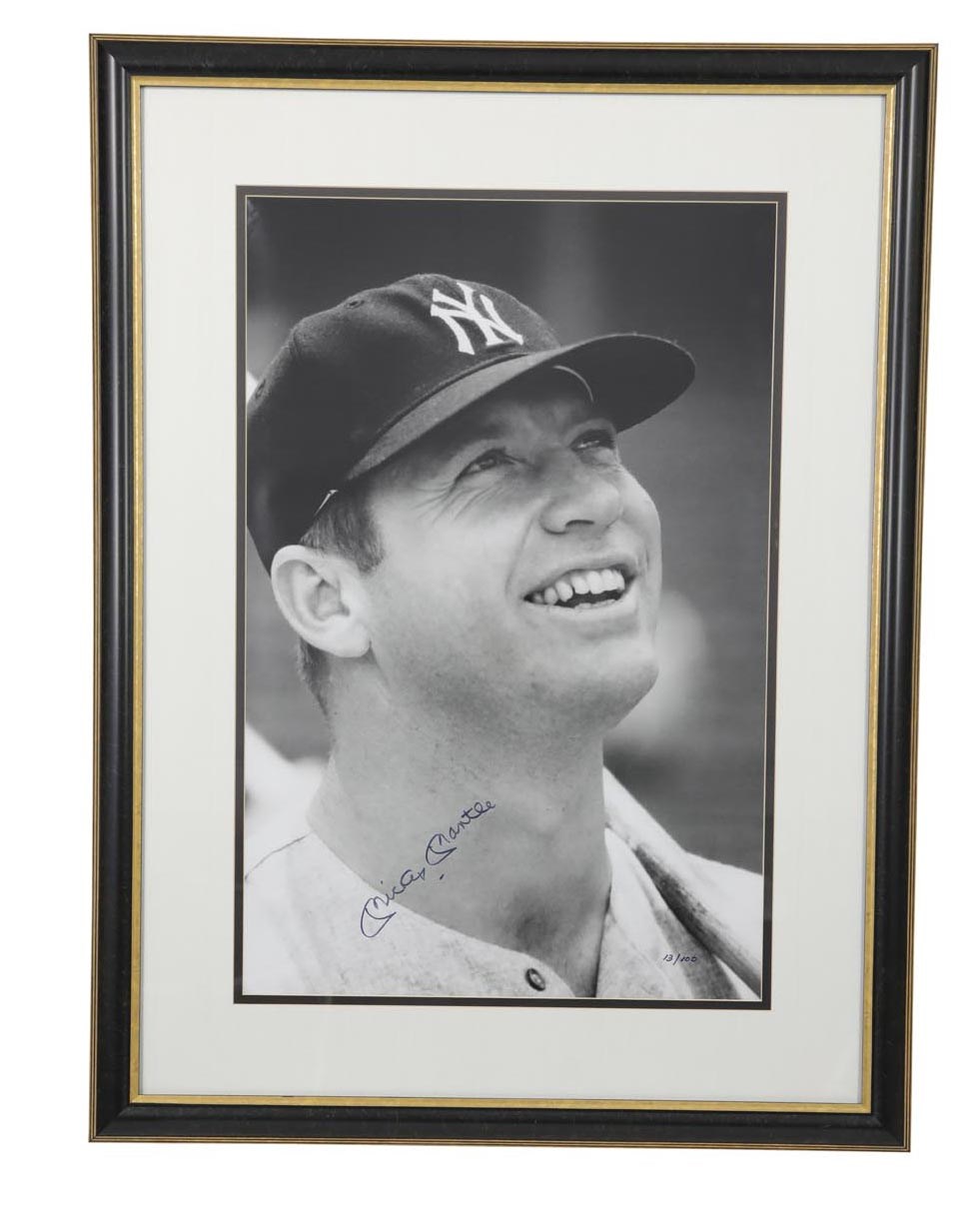 Mantle and Maris - Gigantic Mickey Mantle Signed Photograph (Pro Sports Services)
