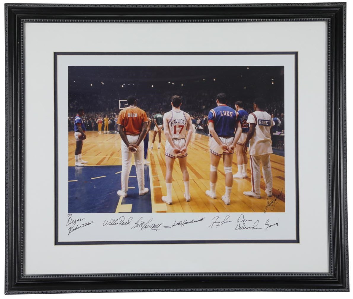 Basketball - 1968 Basketball All Stars Signed Photo by George Kalinsky