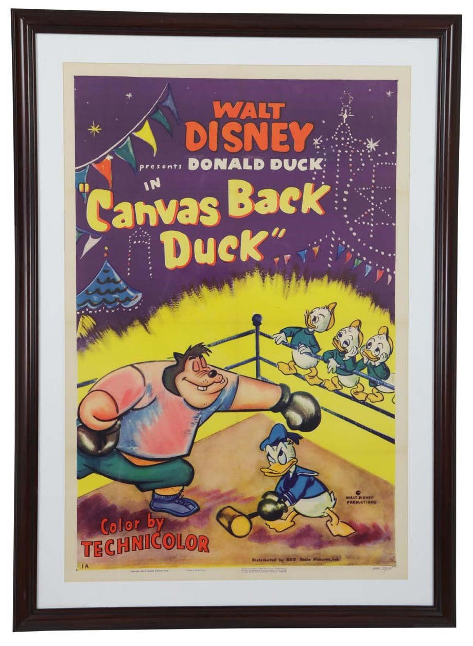 Rock And Pop Culture - 1953 Donald Duck "Canvas Back Duck" One-Sheet