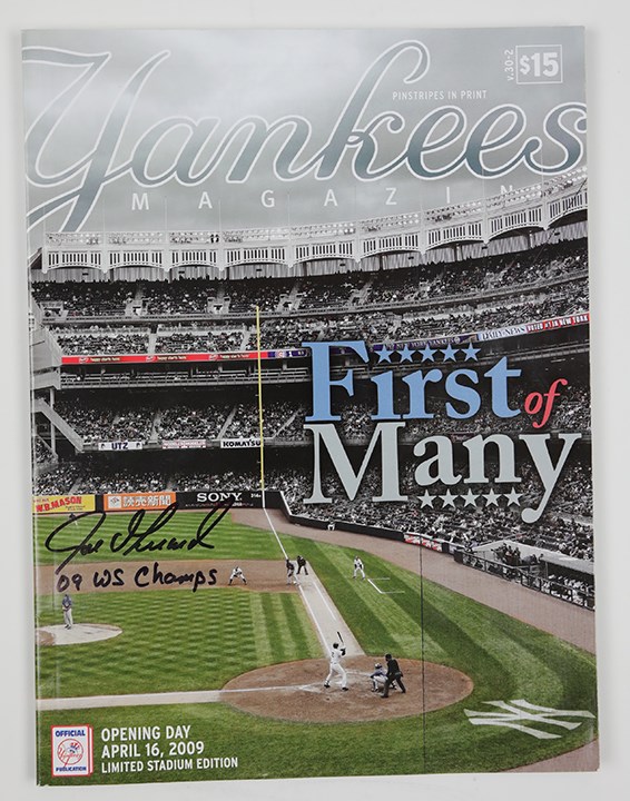 2009 Opening of New Yankee Stadium Program Signed by Joe Girardi