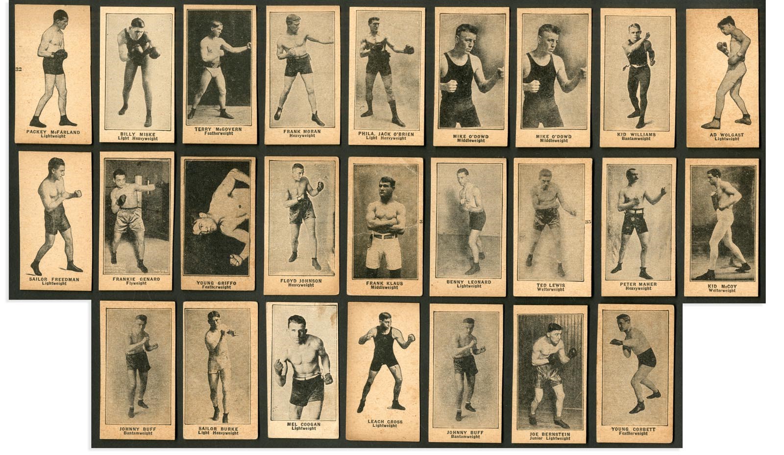 - Various 1923 W580 Boxing Cards w/ Young Corbett (25)