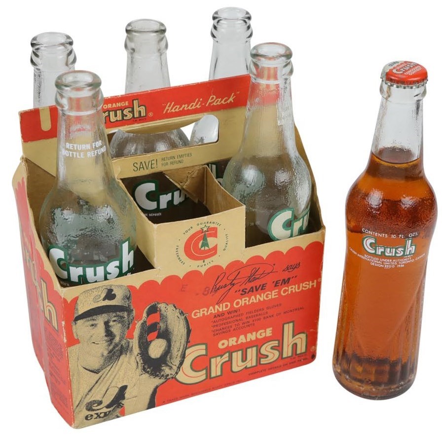 Baseball Memorabilia - 1969 Rusty Staub Orange Crush Six-Pack