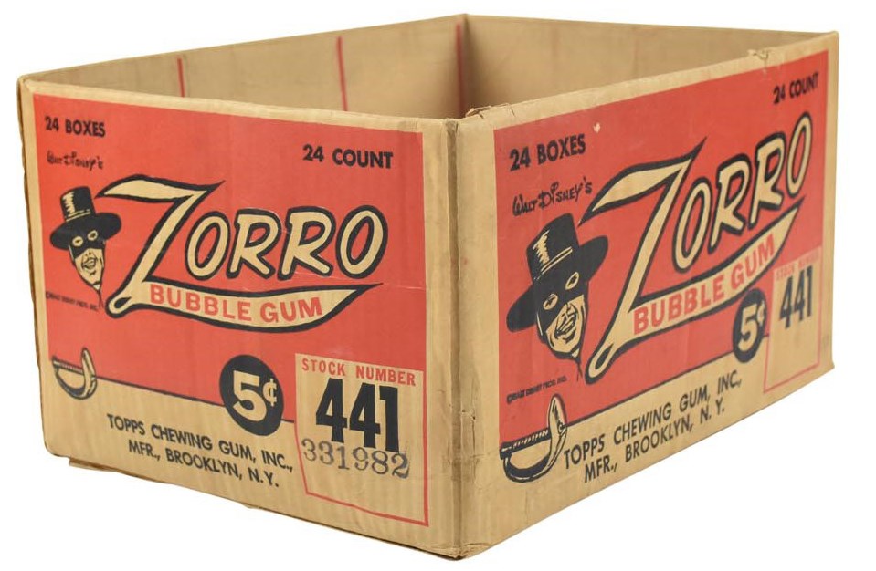 - 1958 Topps Zorro Cards Case Box - Only One Known