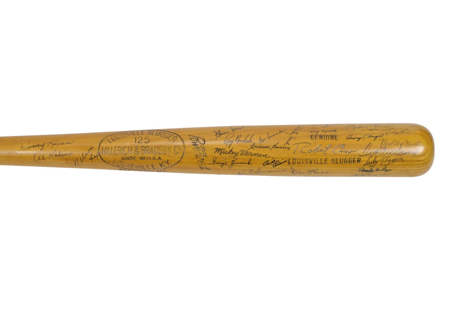 Baseball Autographs - 1958 American League All Star Signed Bat from Mickey Mantles Roomate Bob Cerv (PSA)