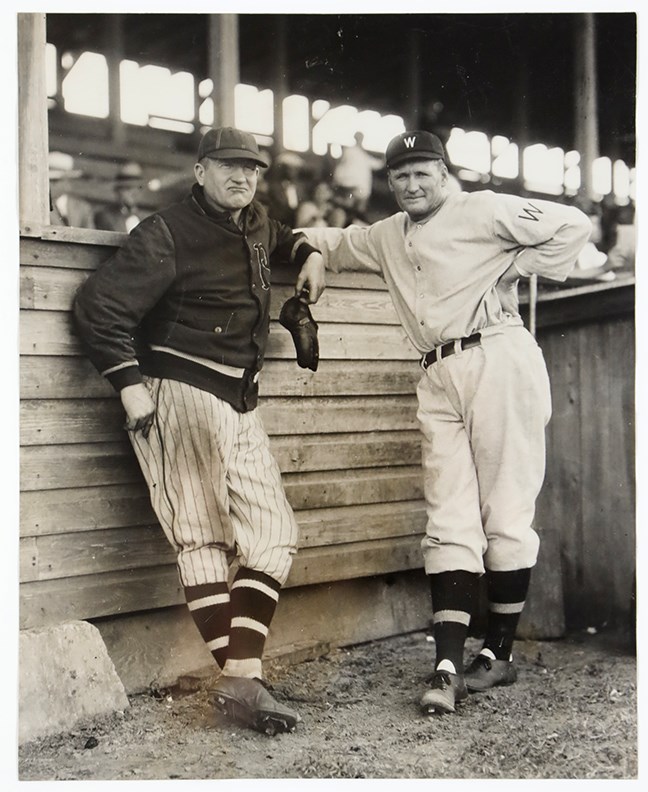 Vintage Sports Photographs - 1929 Walter Johnson and Dazzy "Sour" Vance Type I Photo