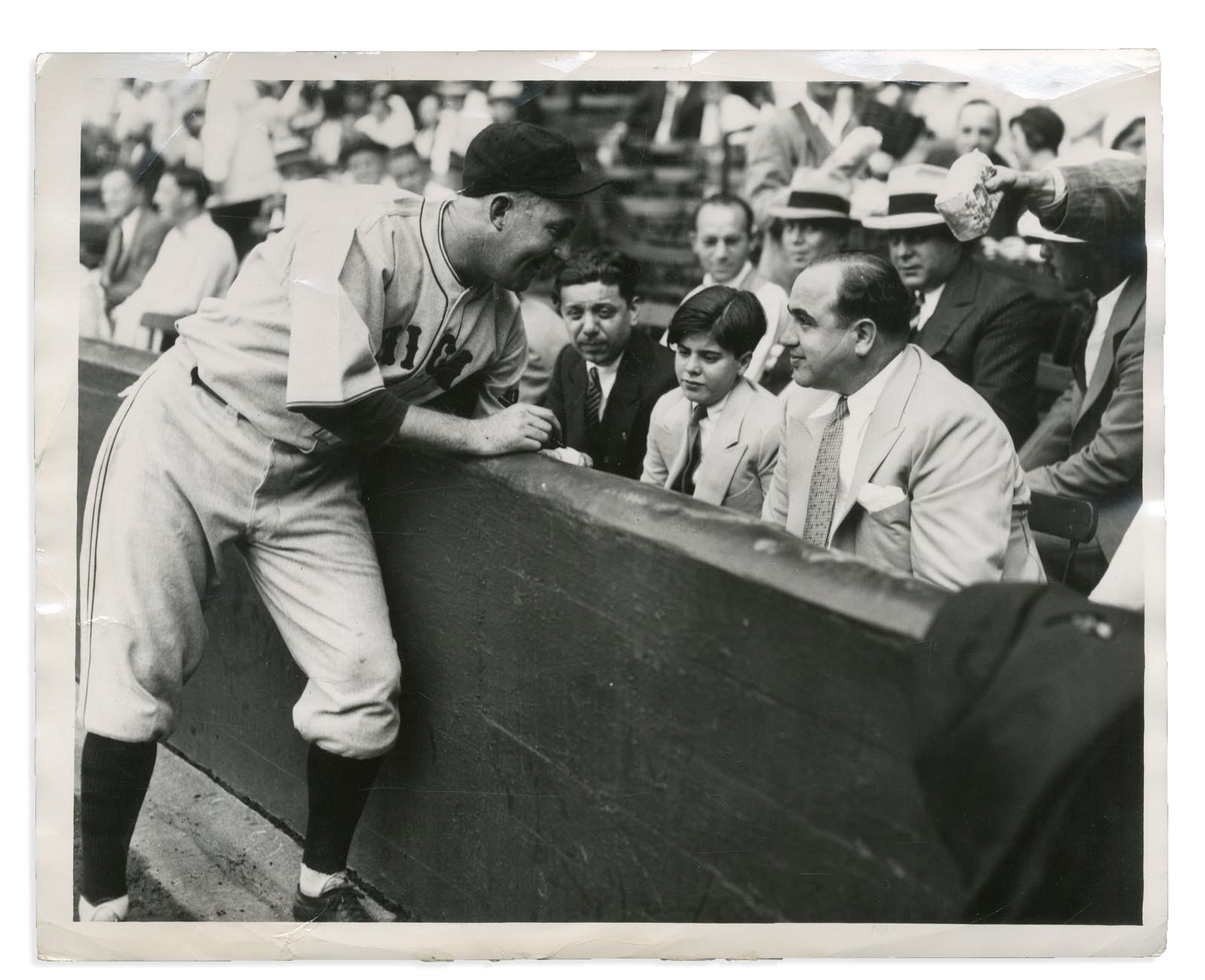 - 1931 Al Capone "Take Us out to the Ball Game" Iconic Type I Photo w/Hartnett