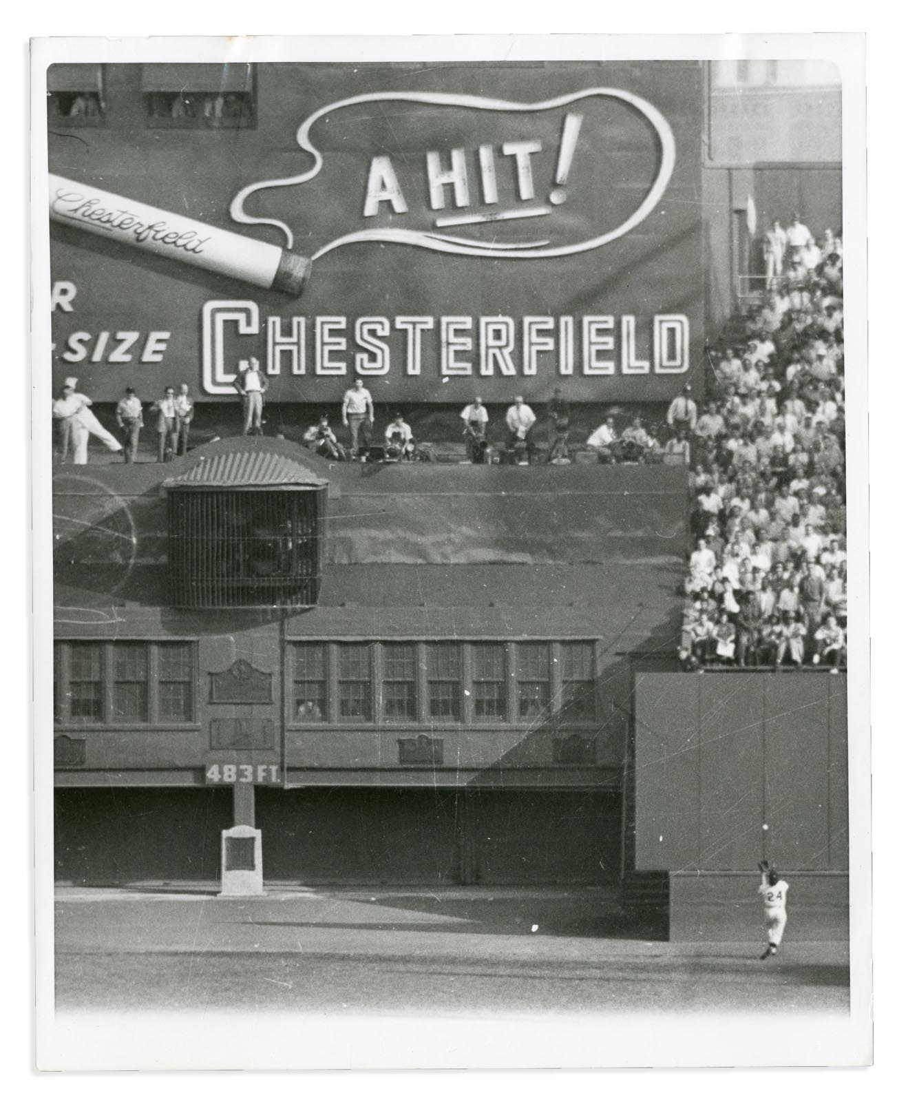 1954 Willie Mays "The Catch" Photo Type 1 Photo