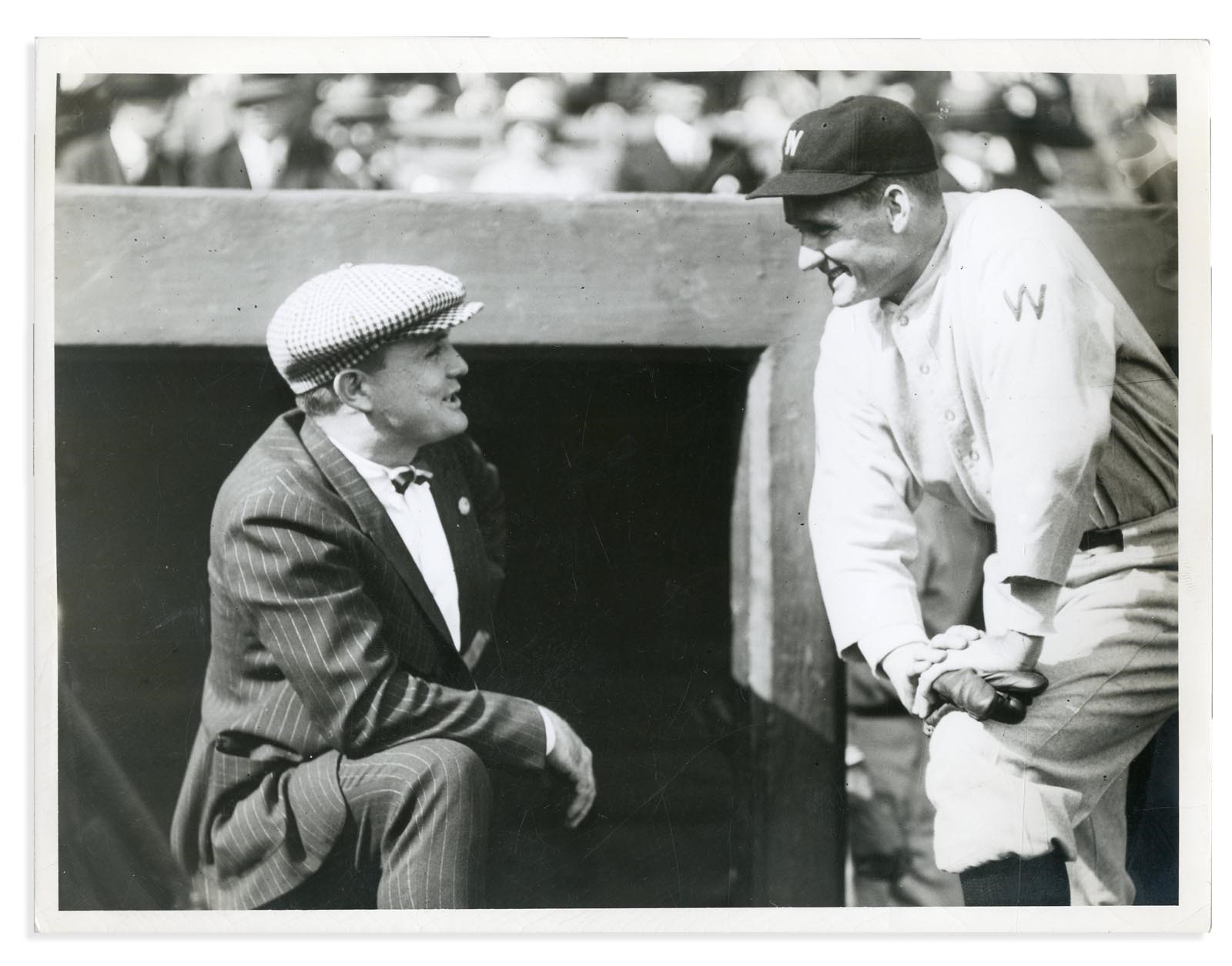 Vintage Sports Photographs - 1929 Walter Johnson and Billy Evans by Louis Van Oeyen