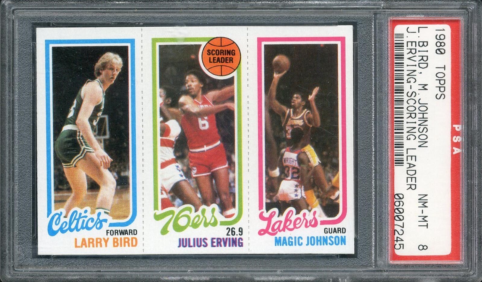 Basketball Cards - 1980 Topps Bird/Johnson Rookie PSA NM-MT 8