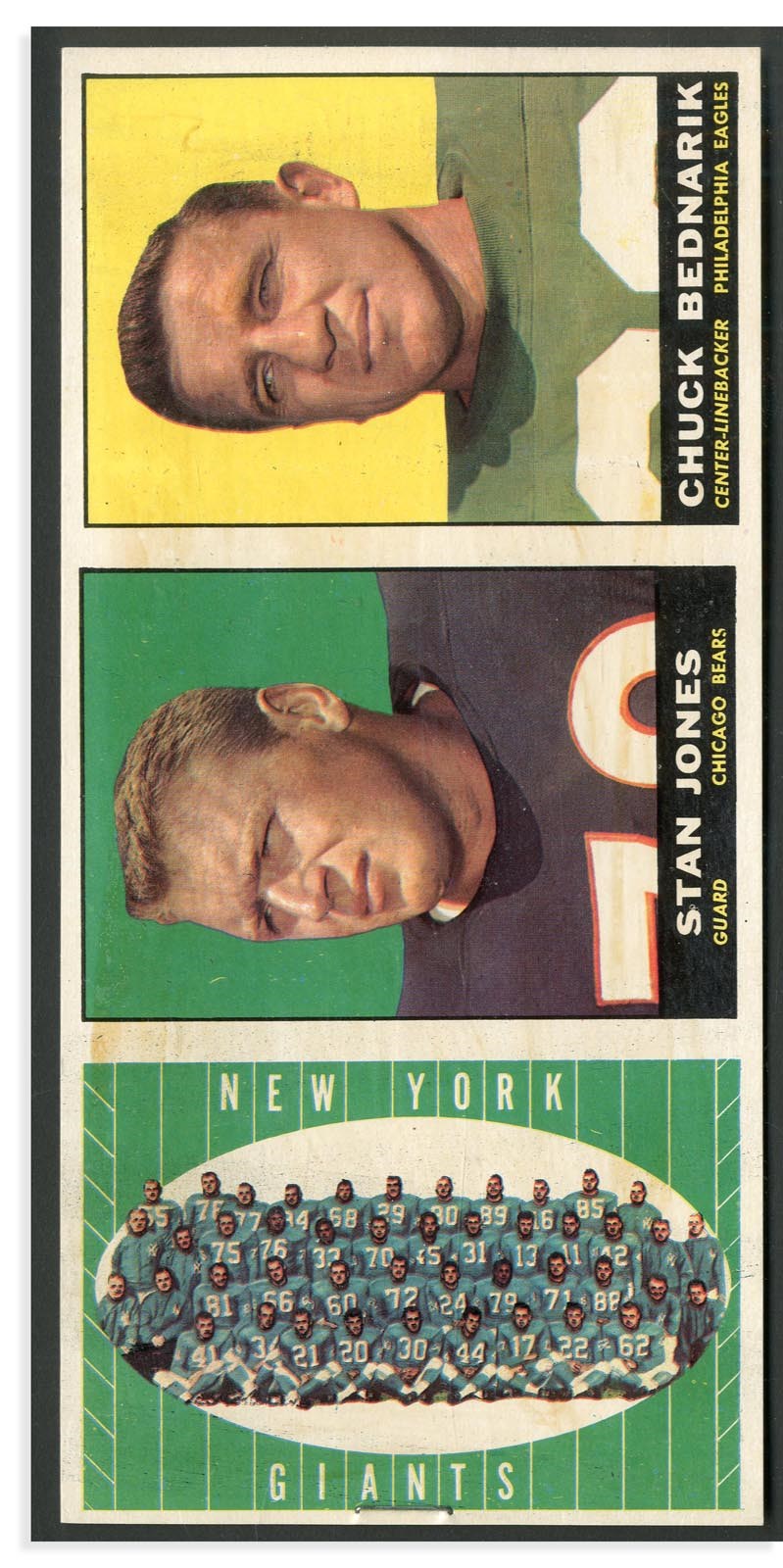 Football Cards - 1961 Topps Football "Tryptch" Advertising Card from Fleer Archive